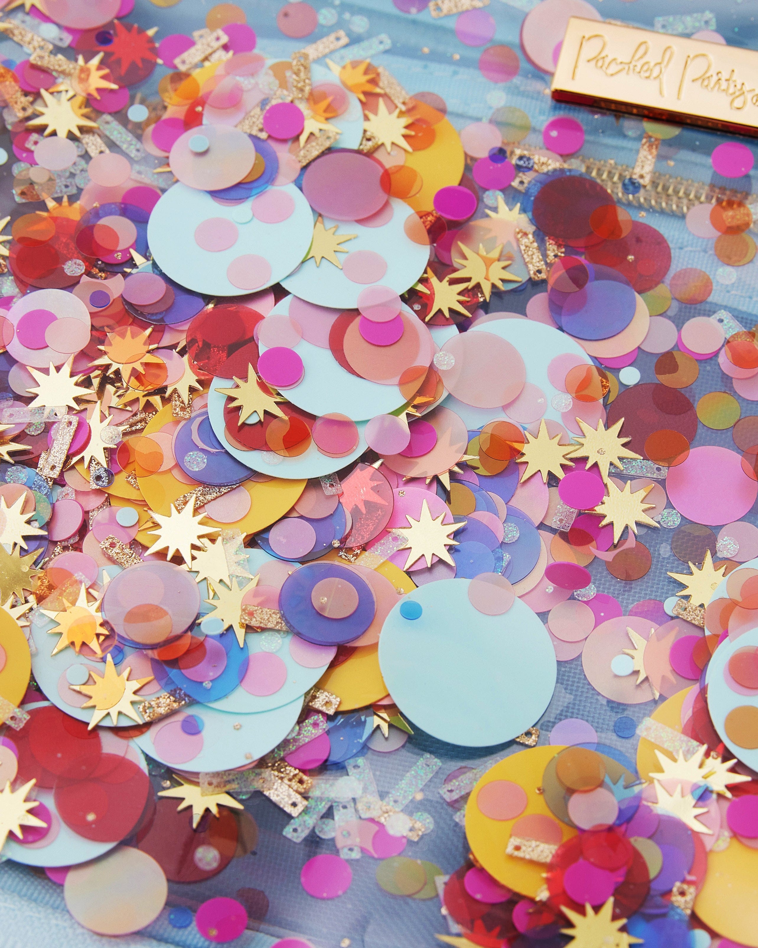 Multicolor Confetti Clear Backpack