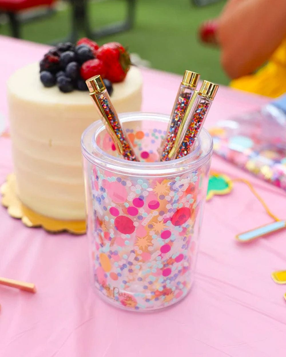 Multipurpose Confetti Pen Cup Organizer