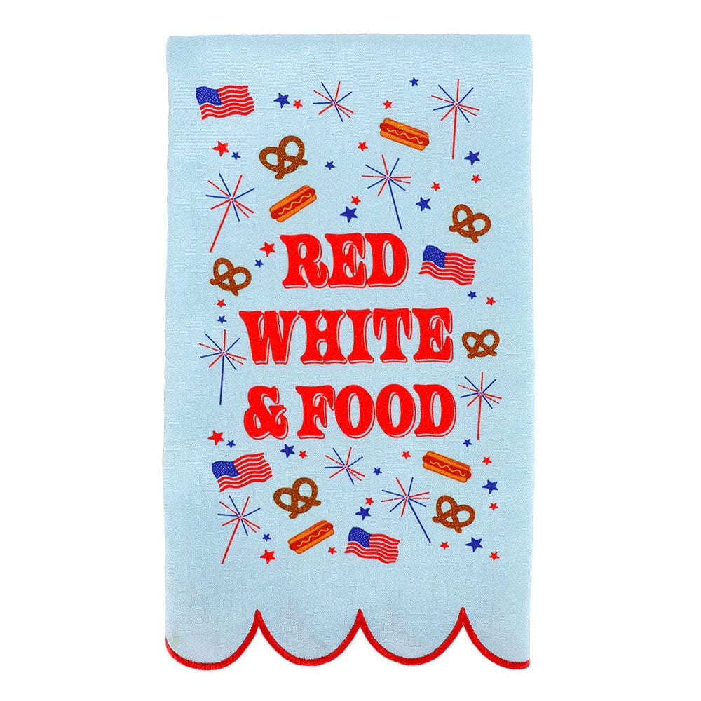 Red, White, & Food Patriotic Cotton Tea Towel