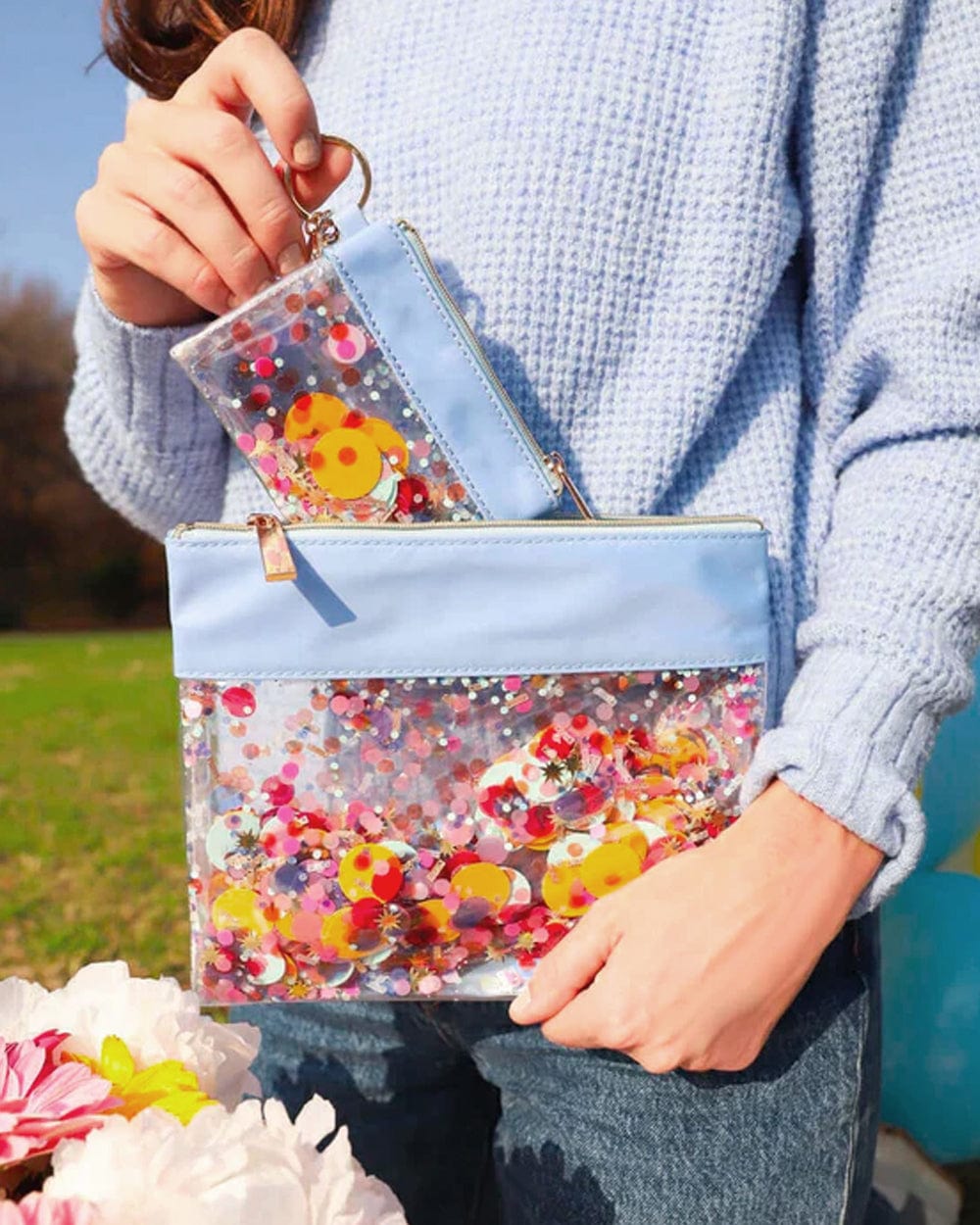 Multicolor Confetti Everything Pouch