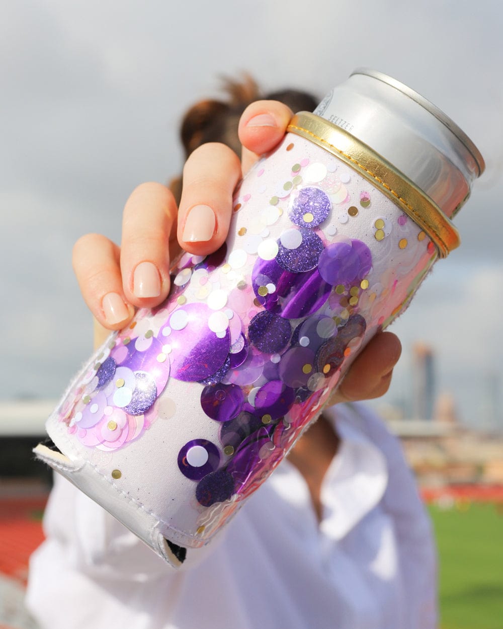 Spirit Squad Confetti Skinny Can Drink Sleeve