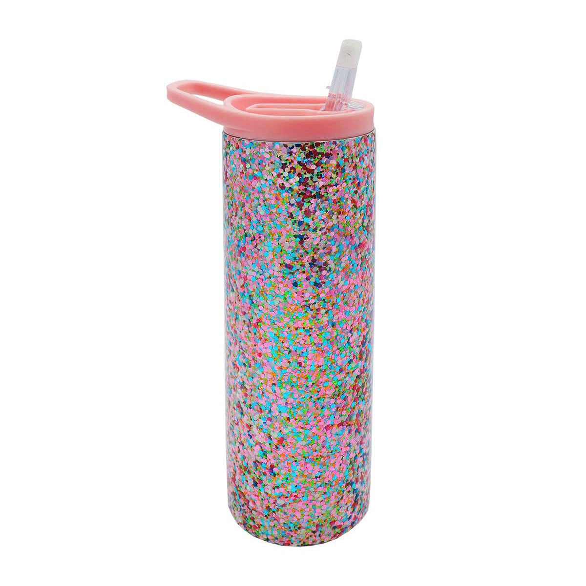 Glitter Stainless Steel Tumbler with Straw