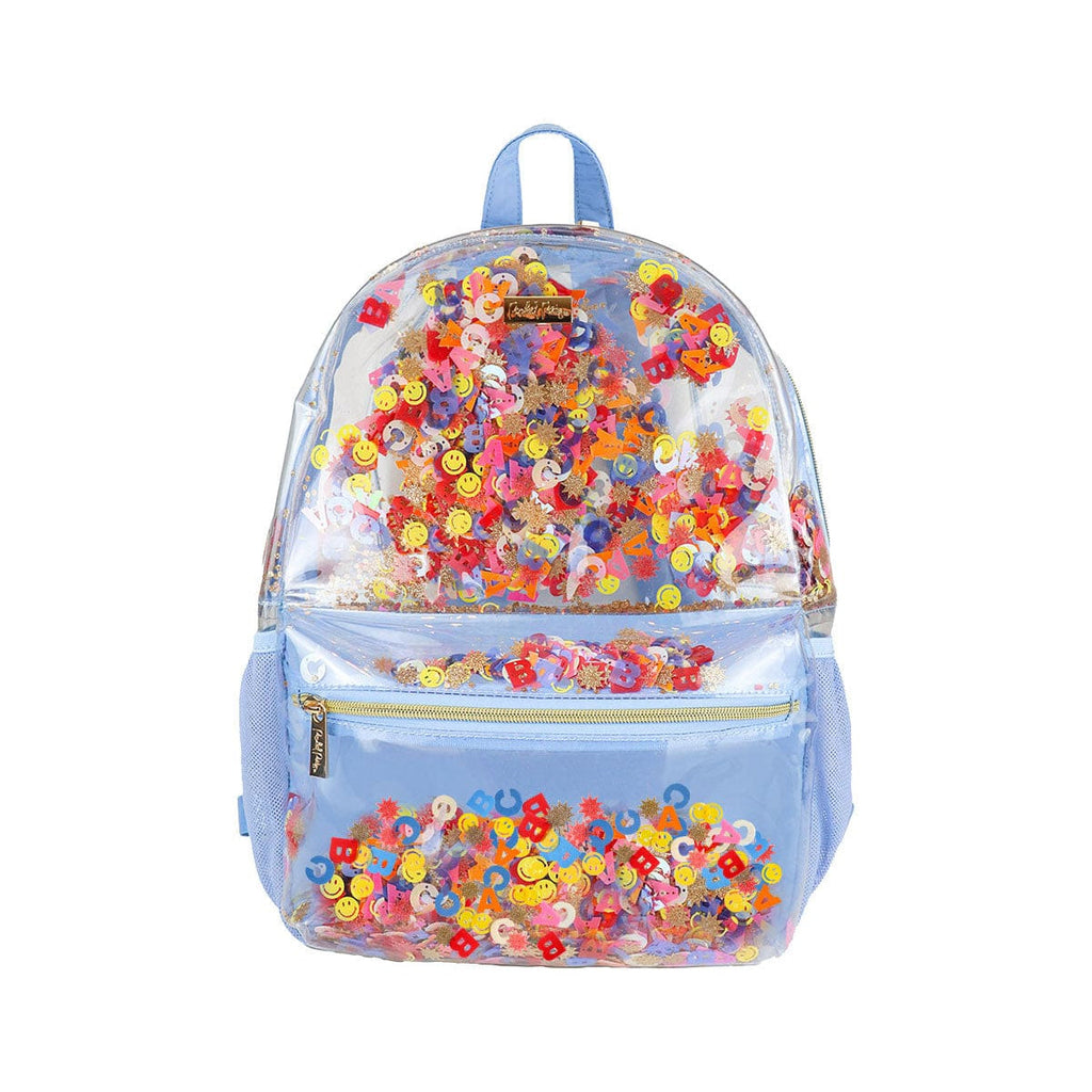 Little Letters Confetti Clear Backpack