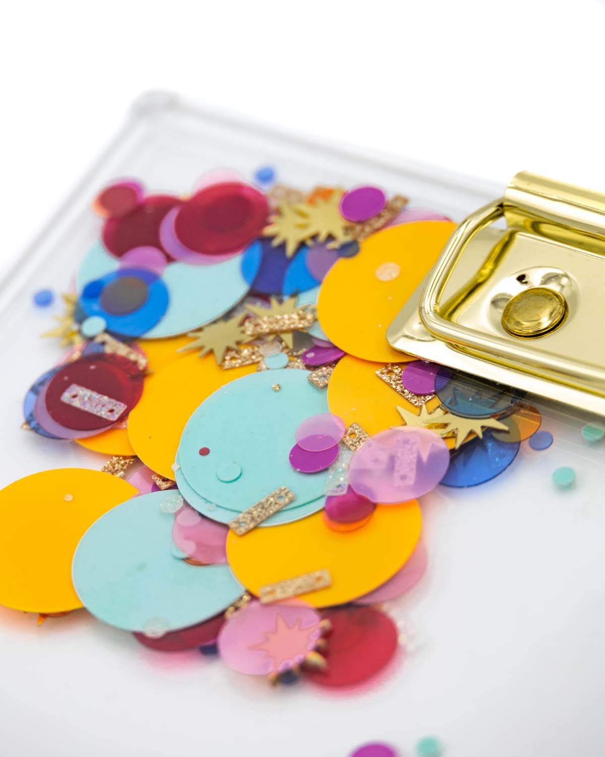 Rainbow Confetti Acrylic Clipboard