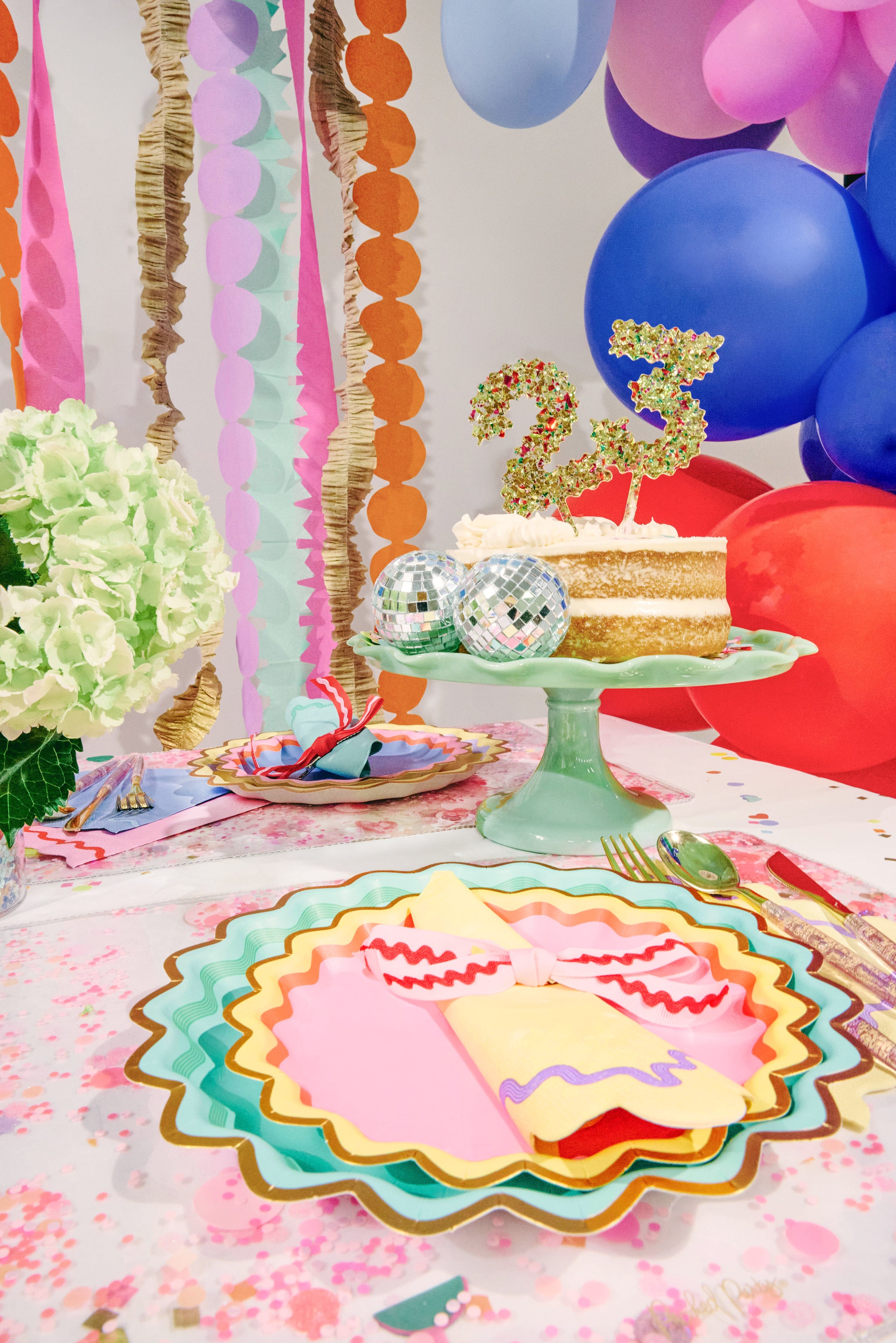 Gold Confetti Number Cake Toppers: 0-9