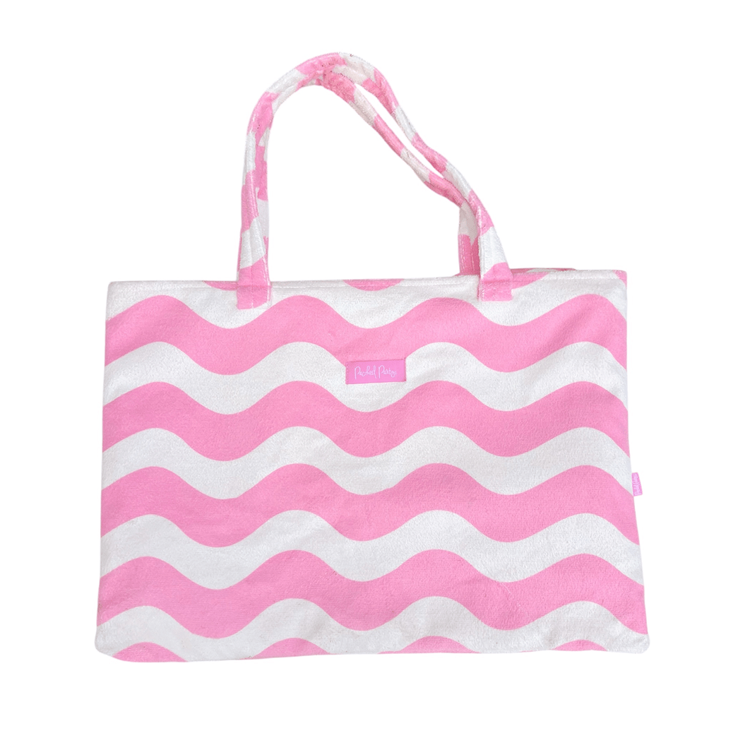 Pink Scallops 2-in-1 Tote Towel Bag