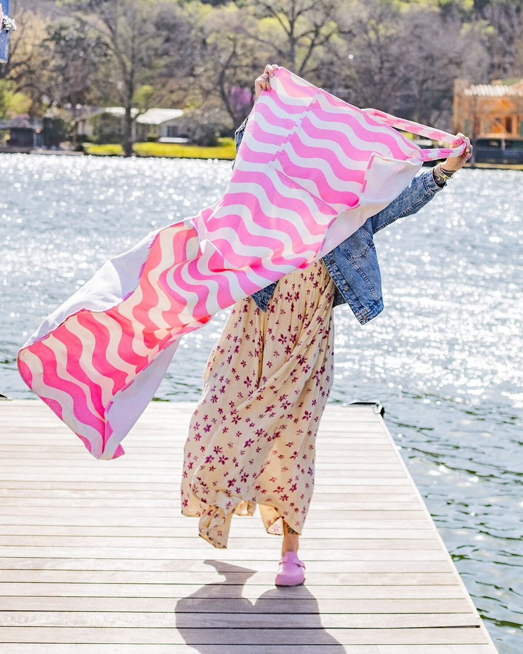Pink Scallops 2-in-1 Tote Towel Bag