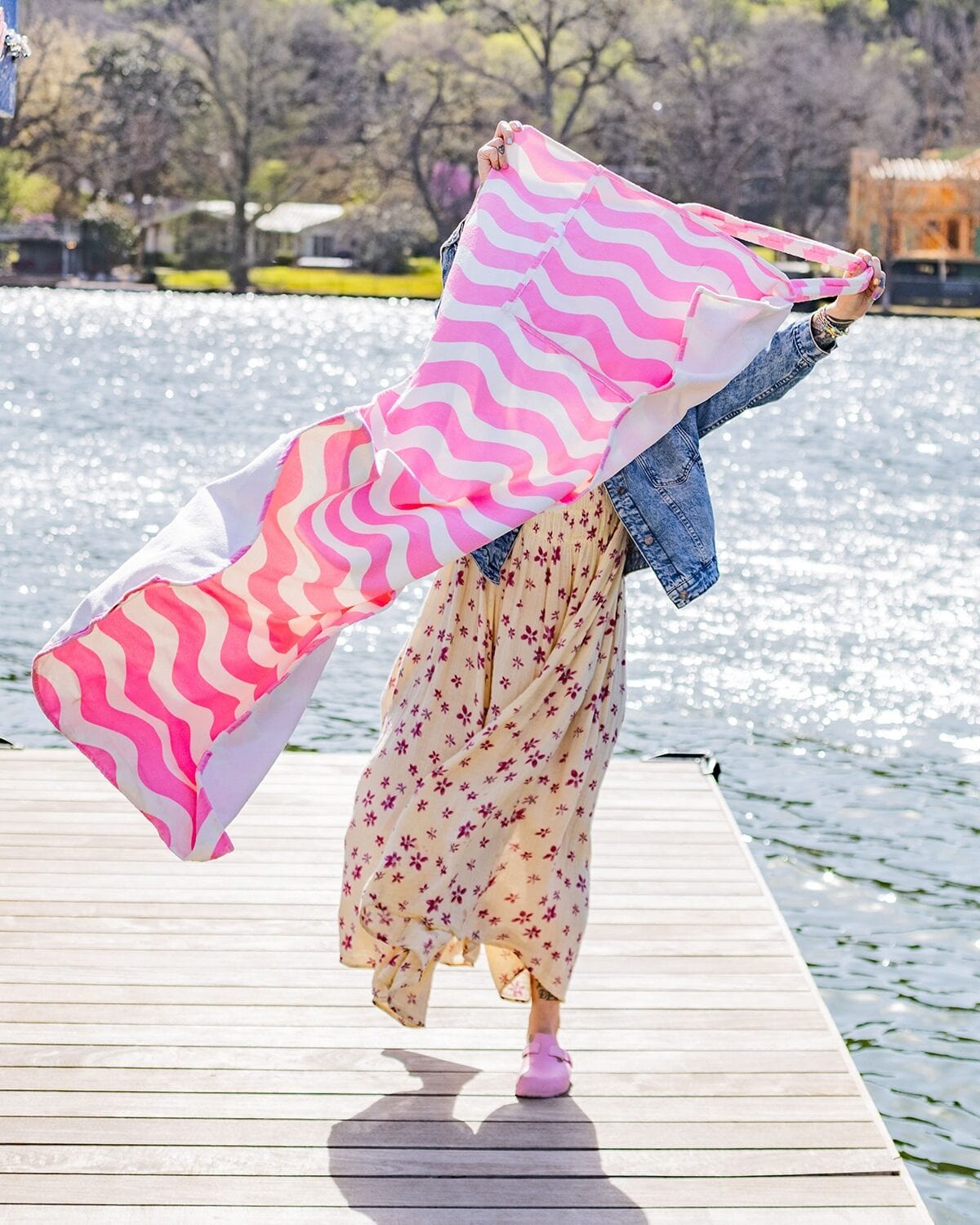 Pink Scallops 2-in-1 Tote Towel Bag