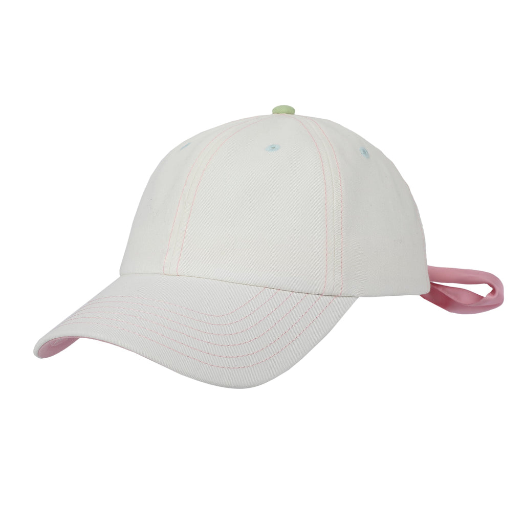 Big Bow Energy Hat (White & Pink)