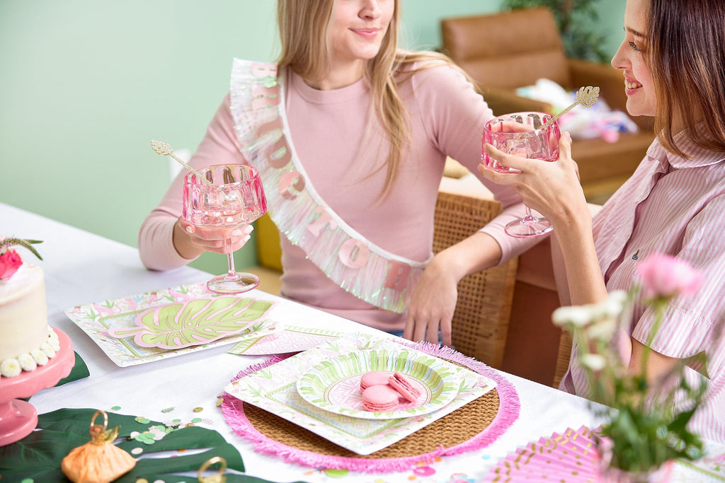 Pretty in Pink Reusable Coupe Glasses (set of 4)