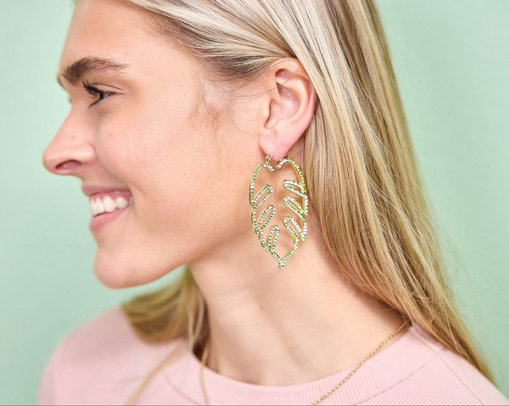 Palm Paradise Rhinestone Earrings