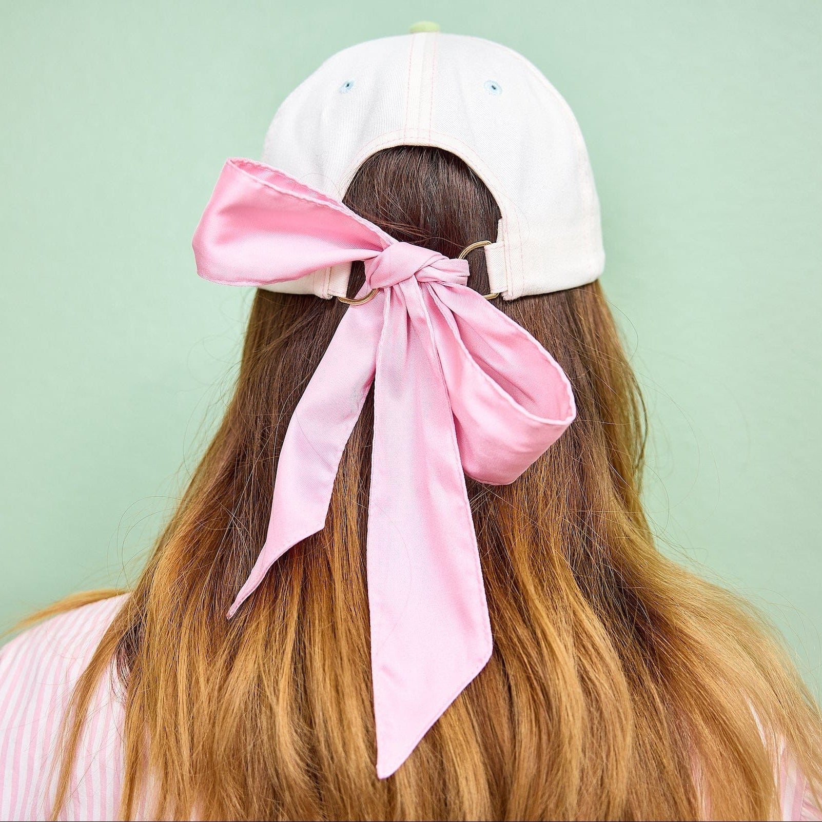 Big Bow Energy Hat (White & Pink)