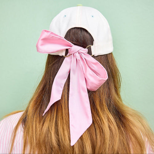 Big Bow Energy Hat (White & Pink)