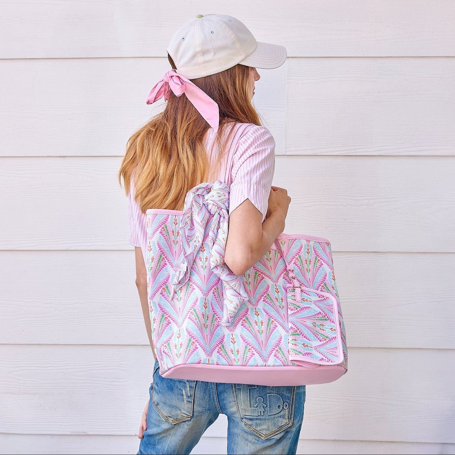 Big Bow Energy Hat (White & Pink)