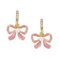 Pretty in Pink Bow Earrings