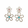 Flower Power Rhinestone Earrings