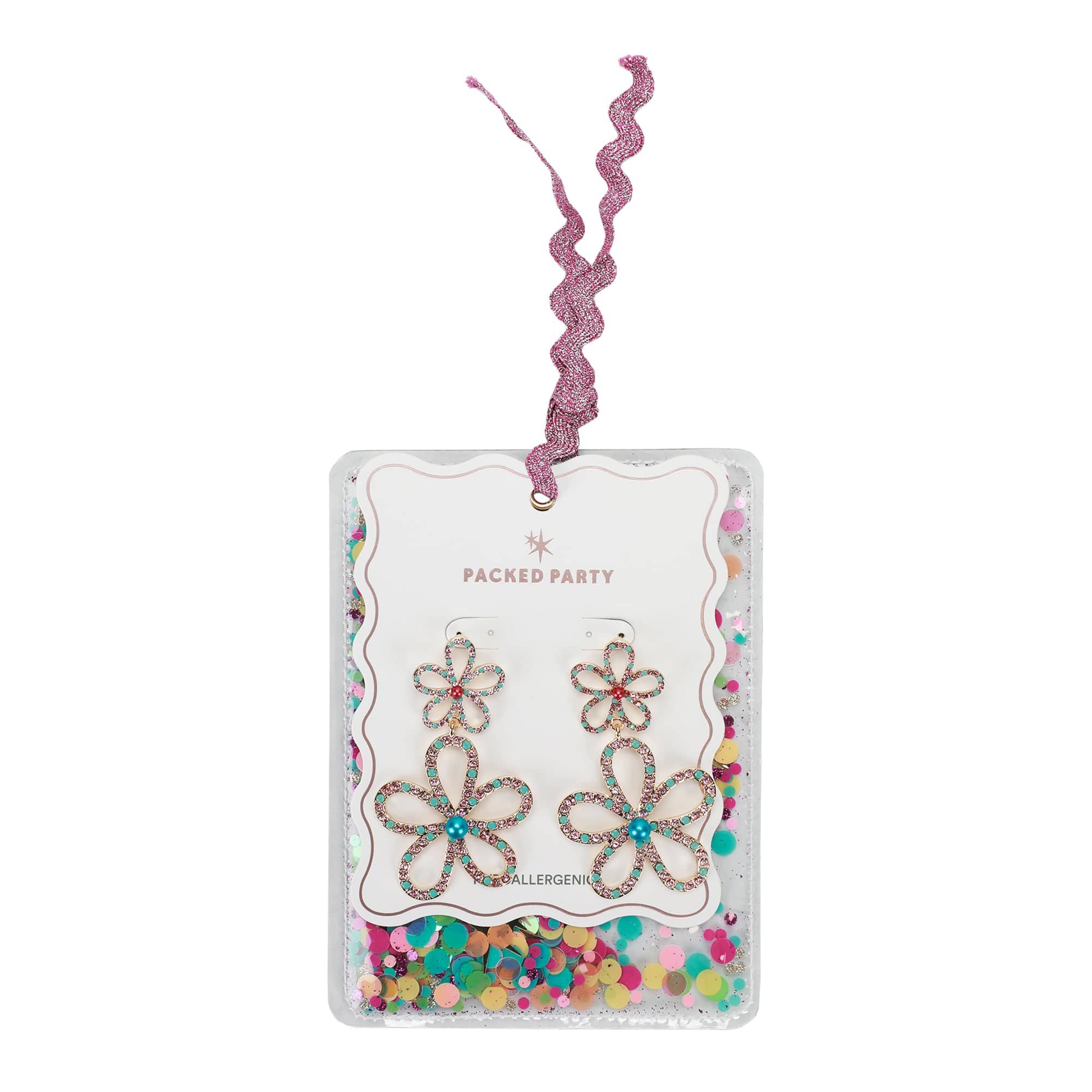 Flower Power Rhinestone Earrings