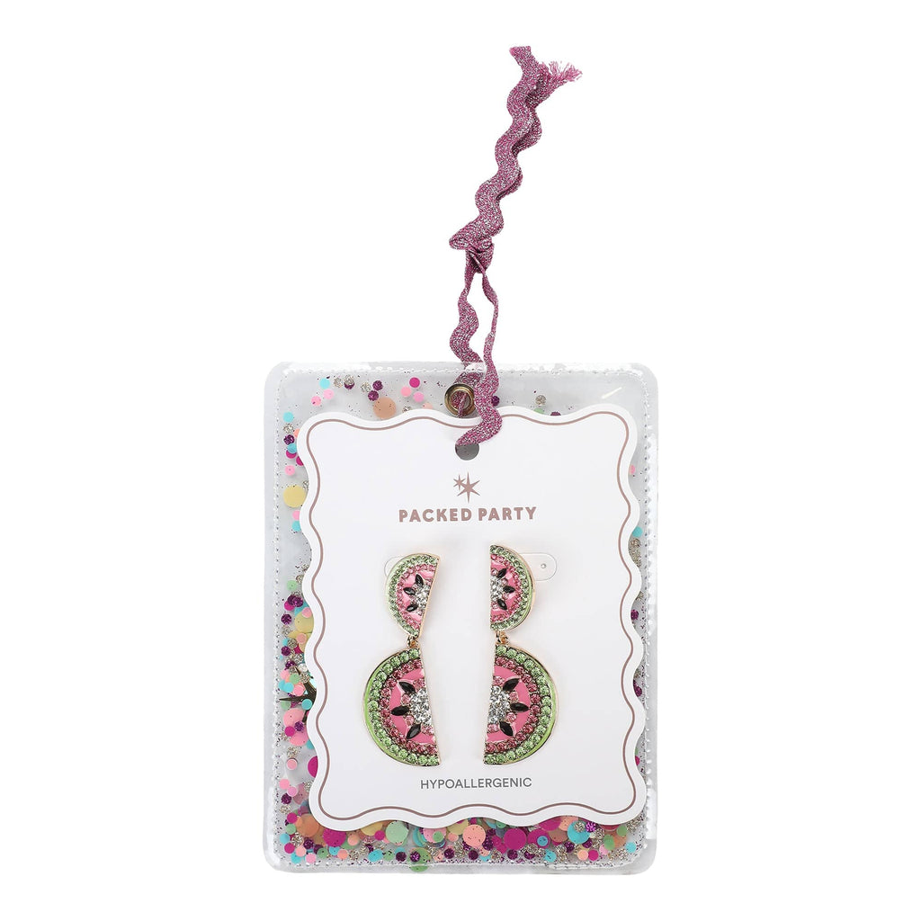 Watermelon Rhinestone Earrings