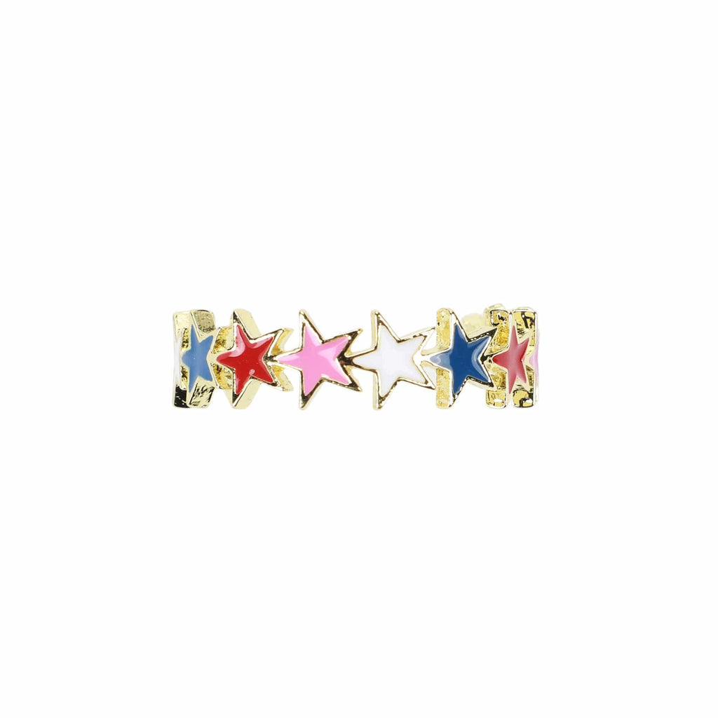 Patriotic Star Hoop Earrings