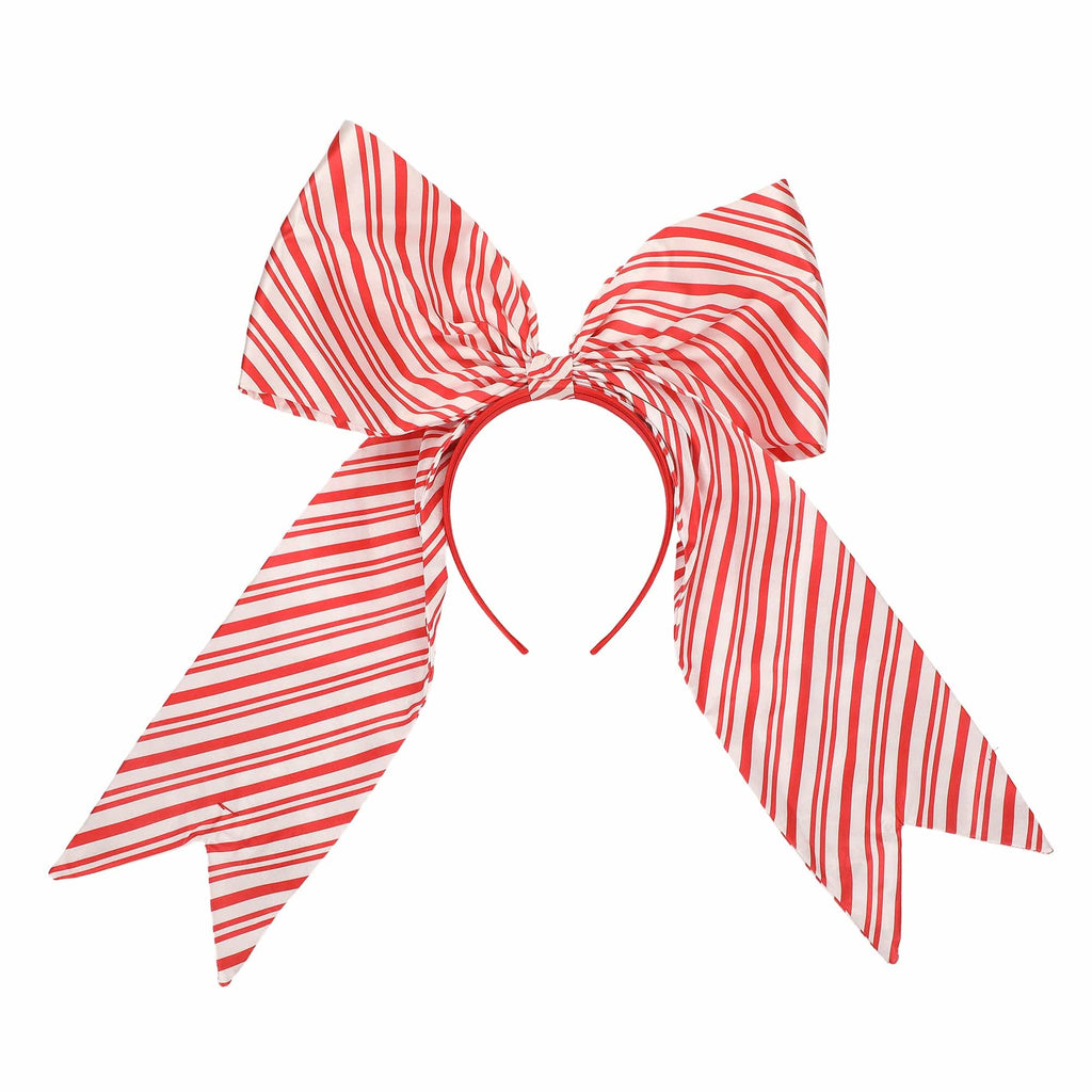 Sweetheart Stripes Jumbo Bow Headband (Single or Set of 4)