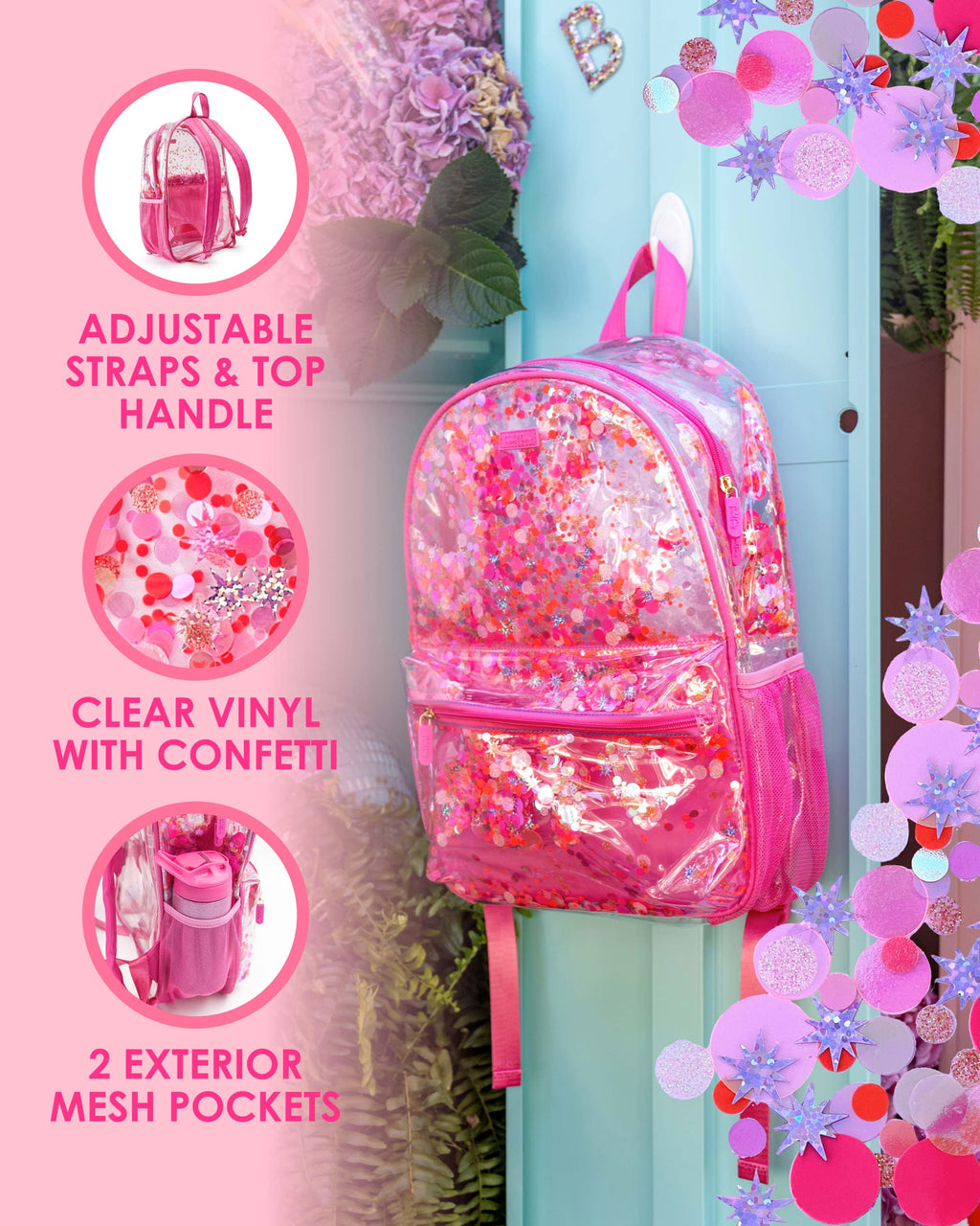 Sweet Tart Pink Confetti Backpack