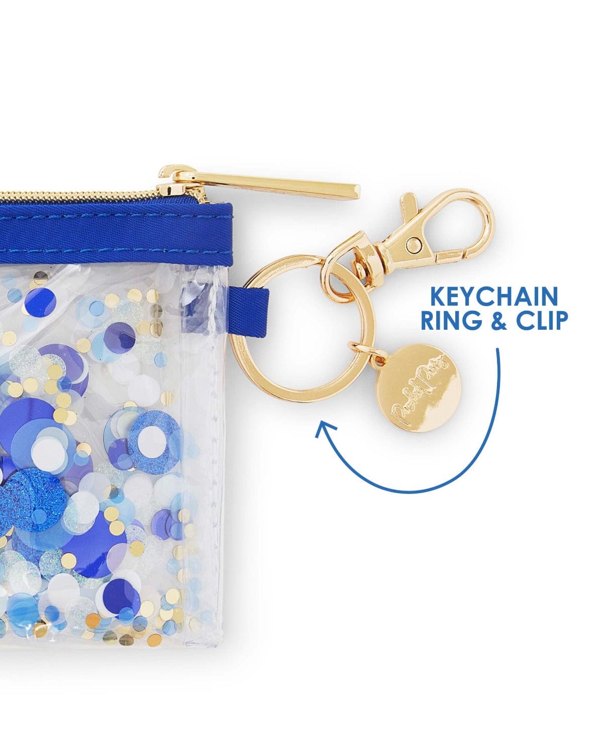 Gold Confetti Mini Wallet Keychain