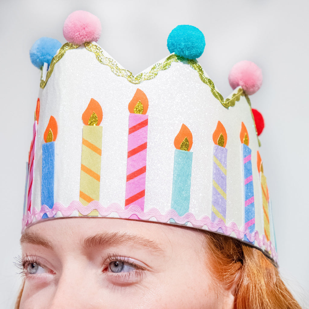 Birthday Wishes Reusable Pom Pom Crown