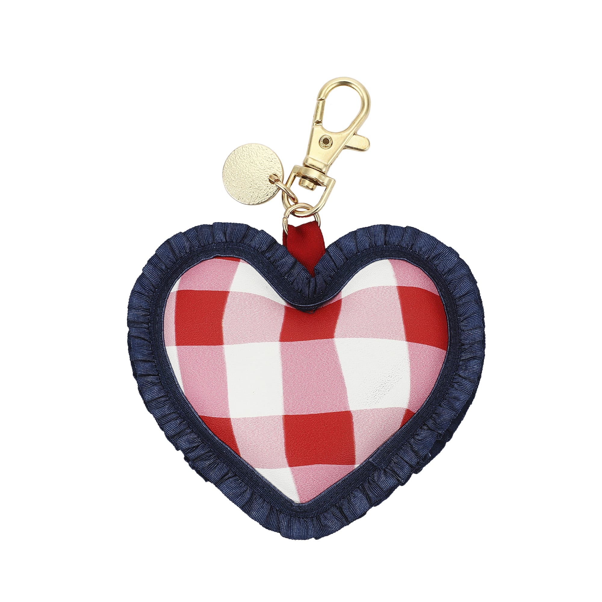 Picnic Perfect Gingham Heart Bag Charm