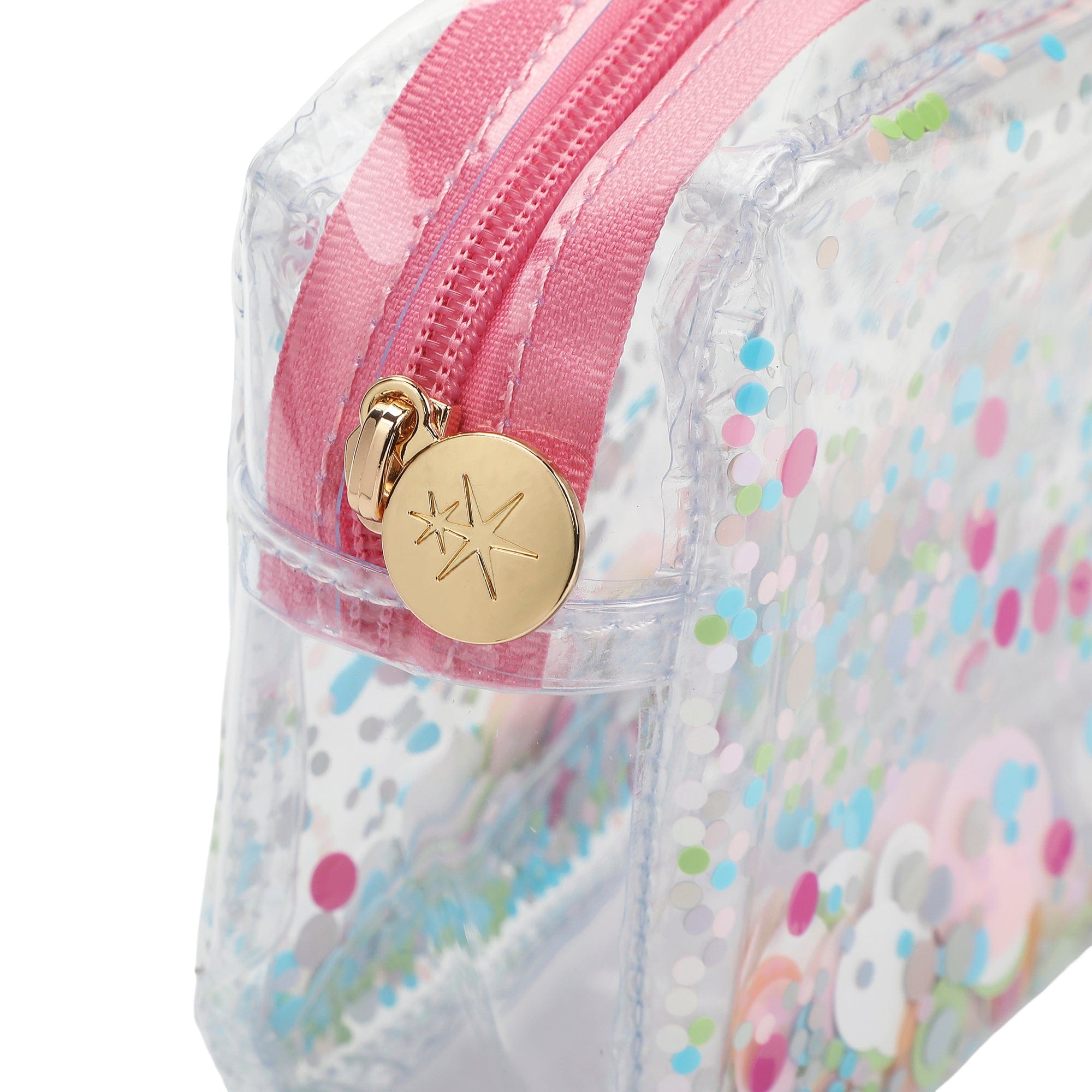 Clear Multicolor Confetti Pouch