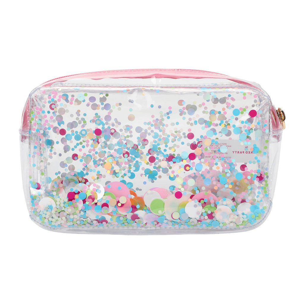 Clear Multicolor Confetti Pouch
