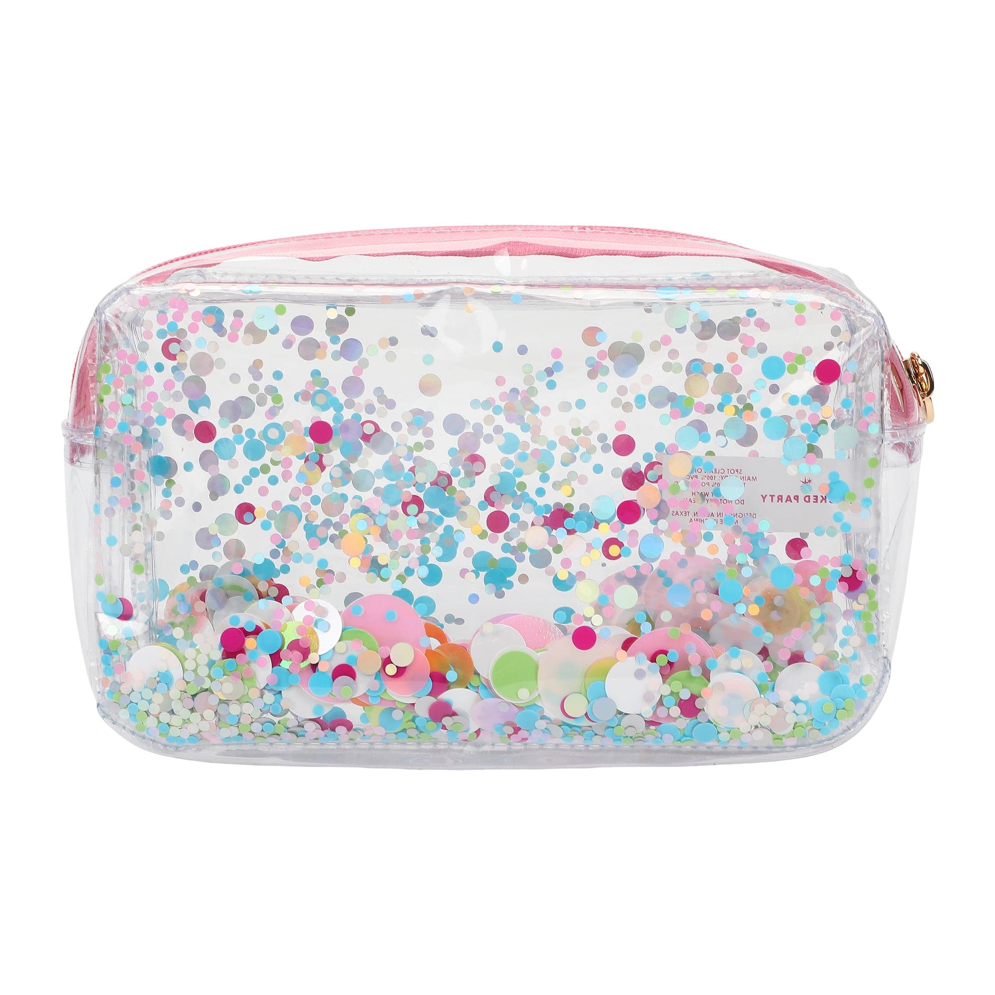 Clear Multicolor Confetti Pouch