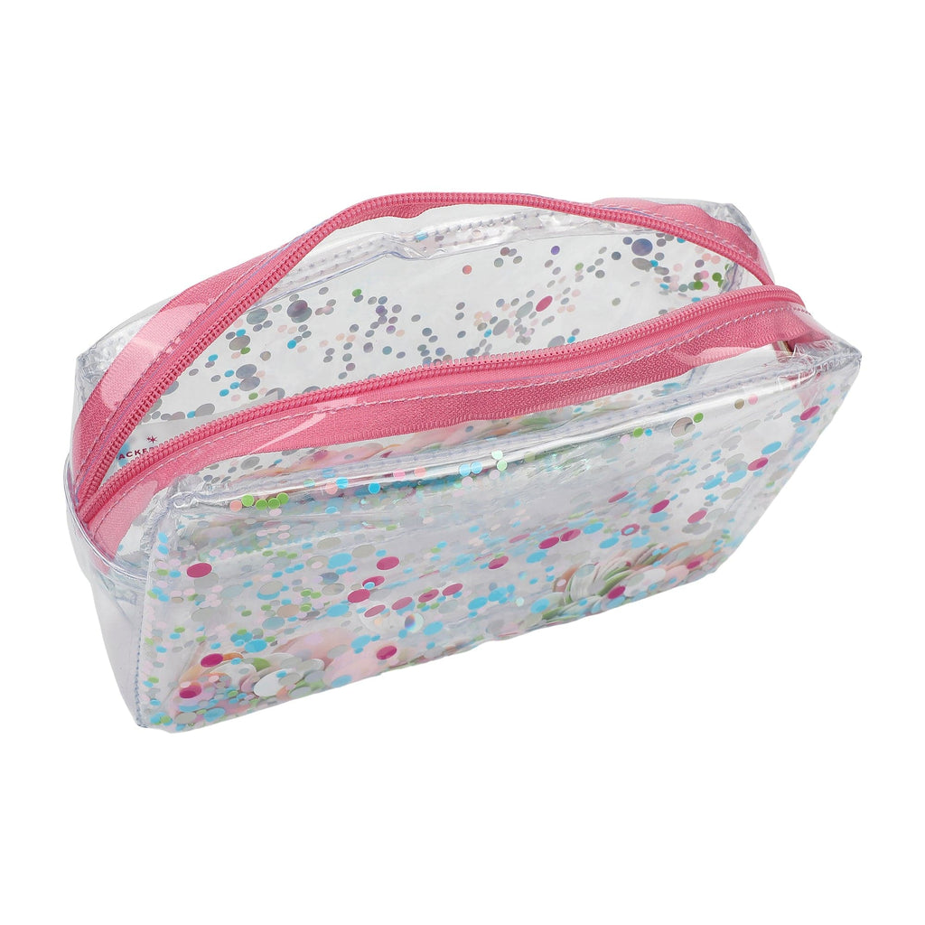 Clear Multicolor Confetti Pouch