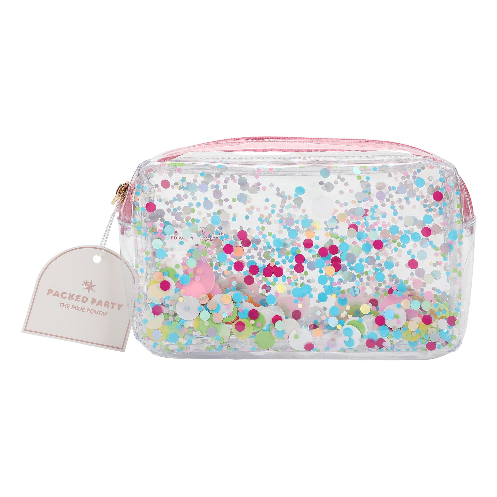 Clear Multicolor Confetti Pouch