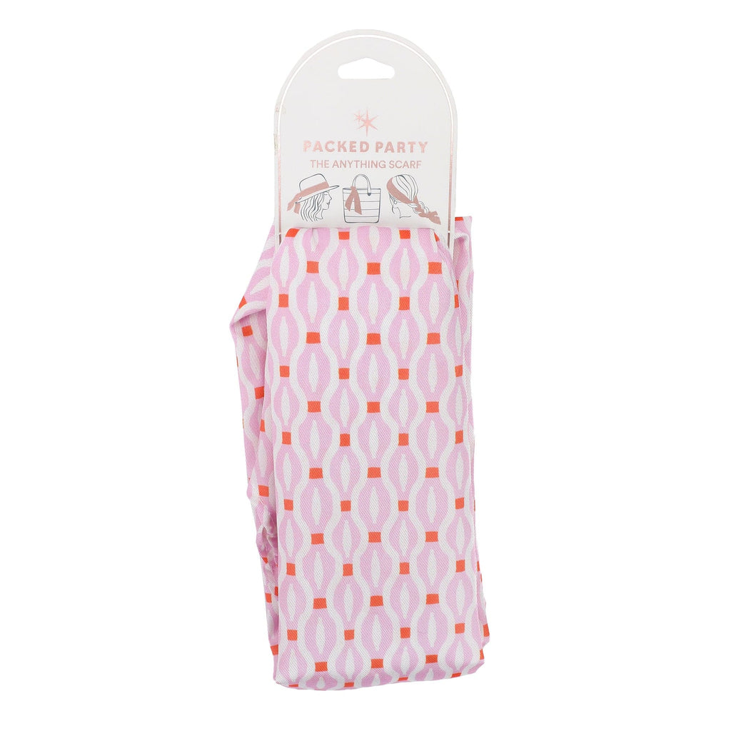 Geo Chic Pink Satin Anything Scarf