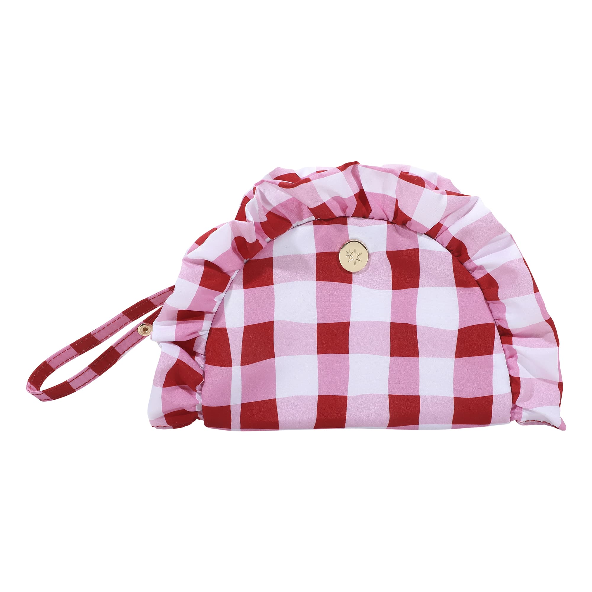 Picnic Perfect Gingham Ruffled Clutch