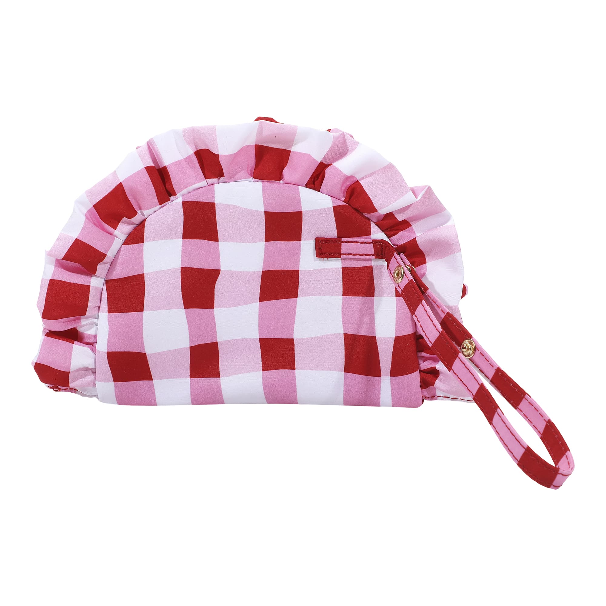Picnic Perfect Gingham Ruffled Clutch