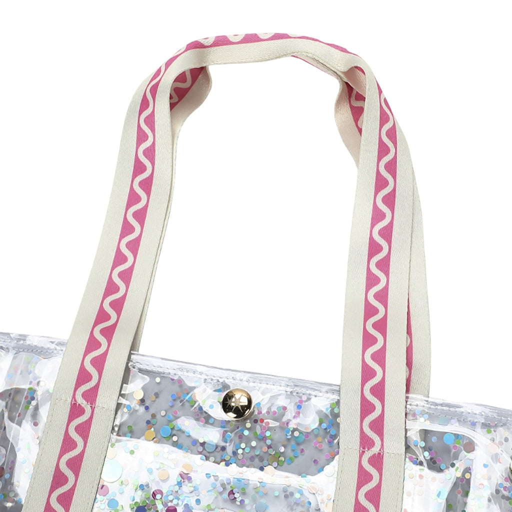 Confetti-filled Clear Vinyl Tote Bag