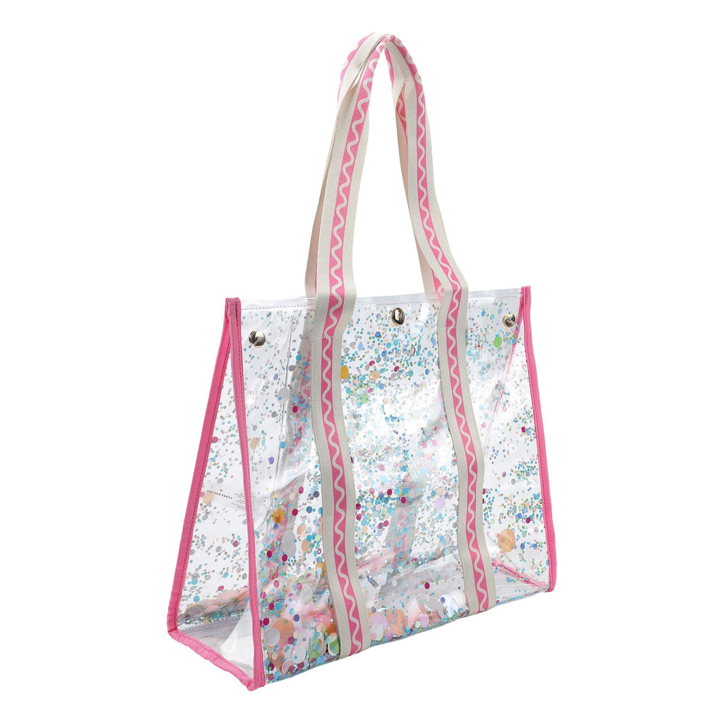 Confetti-filled Clear Vinyl Tote Bag