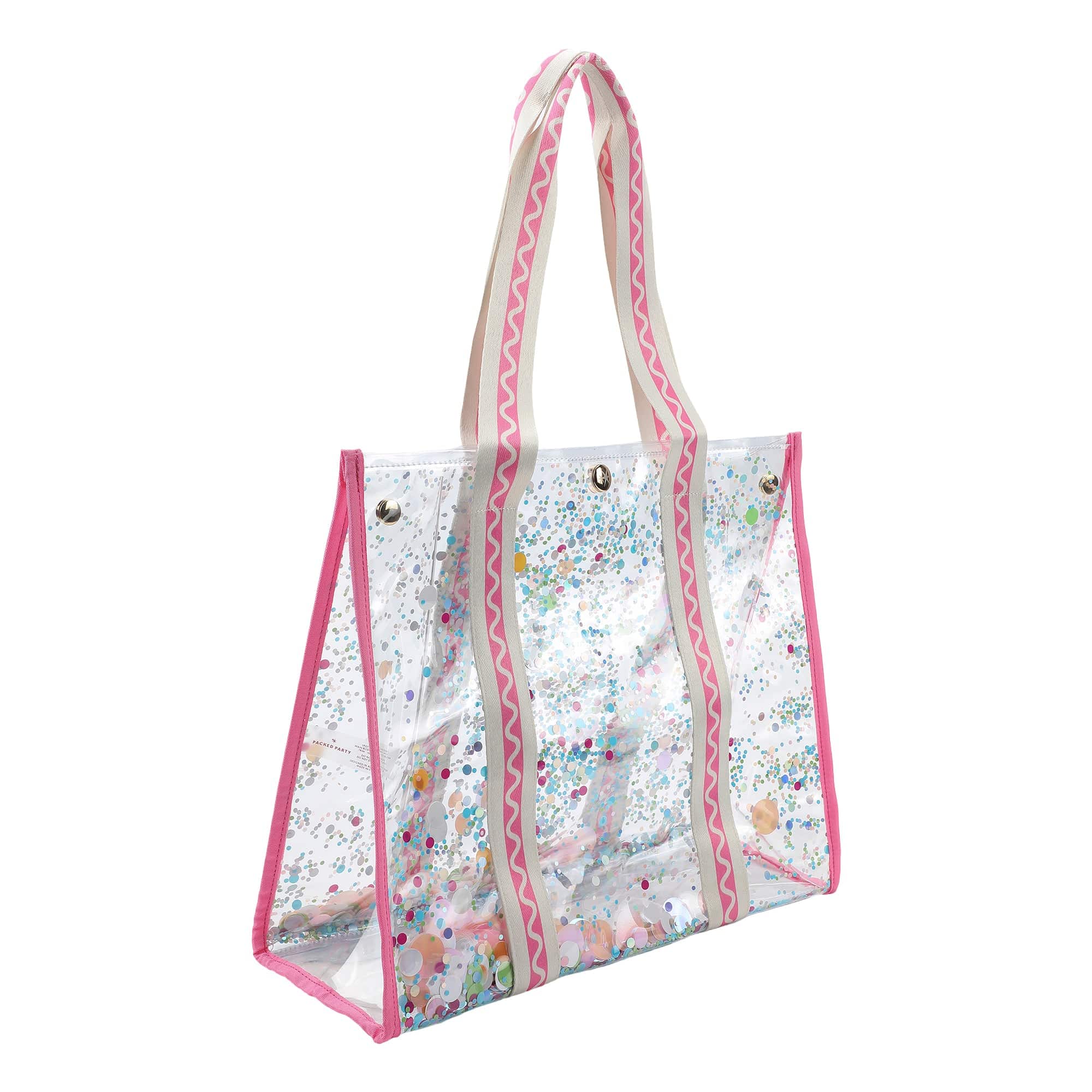 Confetti-filled Clear Vinyl Tote Bag