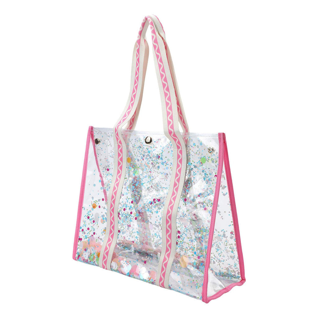 Confetti-filled Clear Vinyl Tote Bag