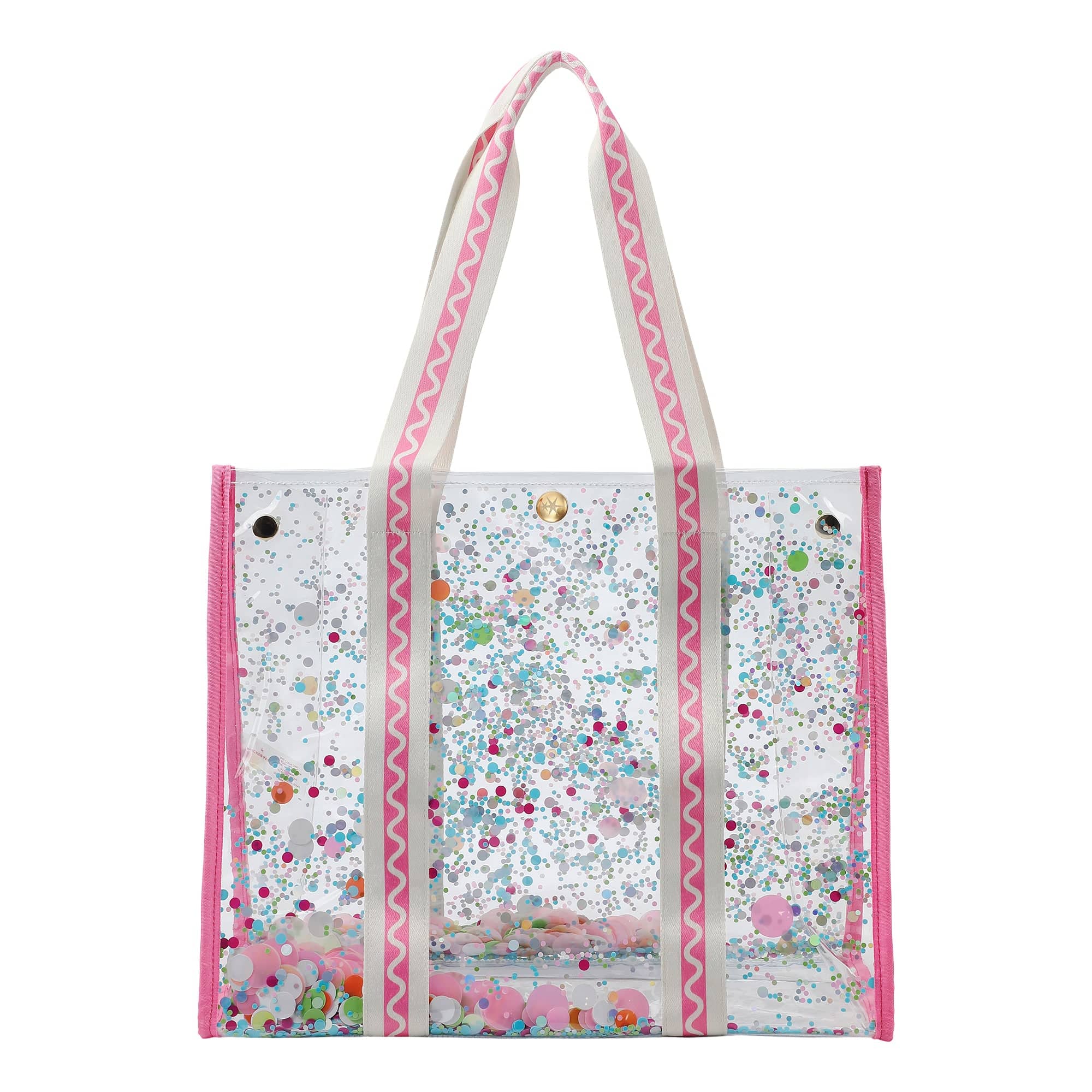 Confetti-filled Clear Vinyl Tote Bag