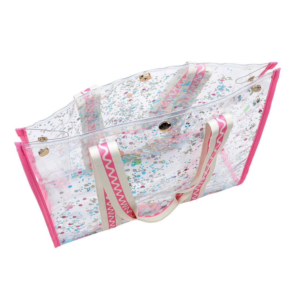 Confetti-filled Clear Vinyl Tote Bag