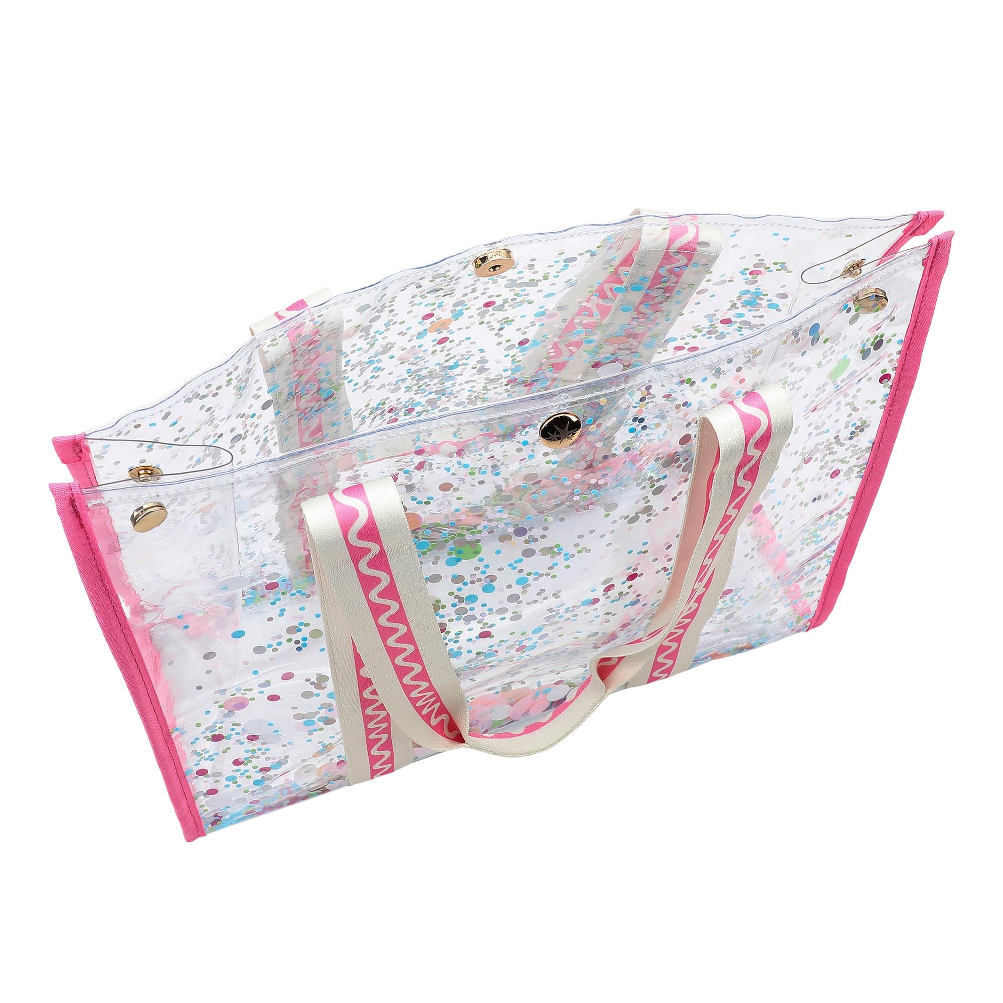 Confetti-filled Clear Vinyl Tote Bag