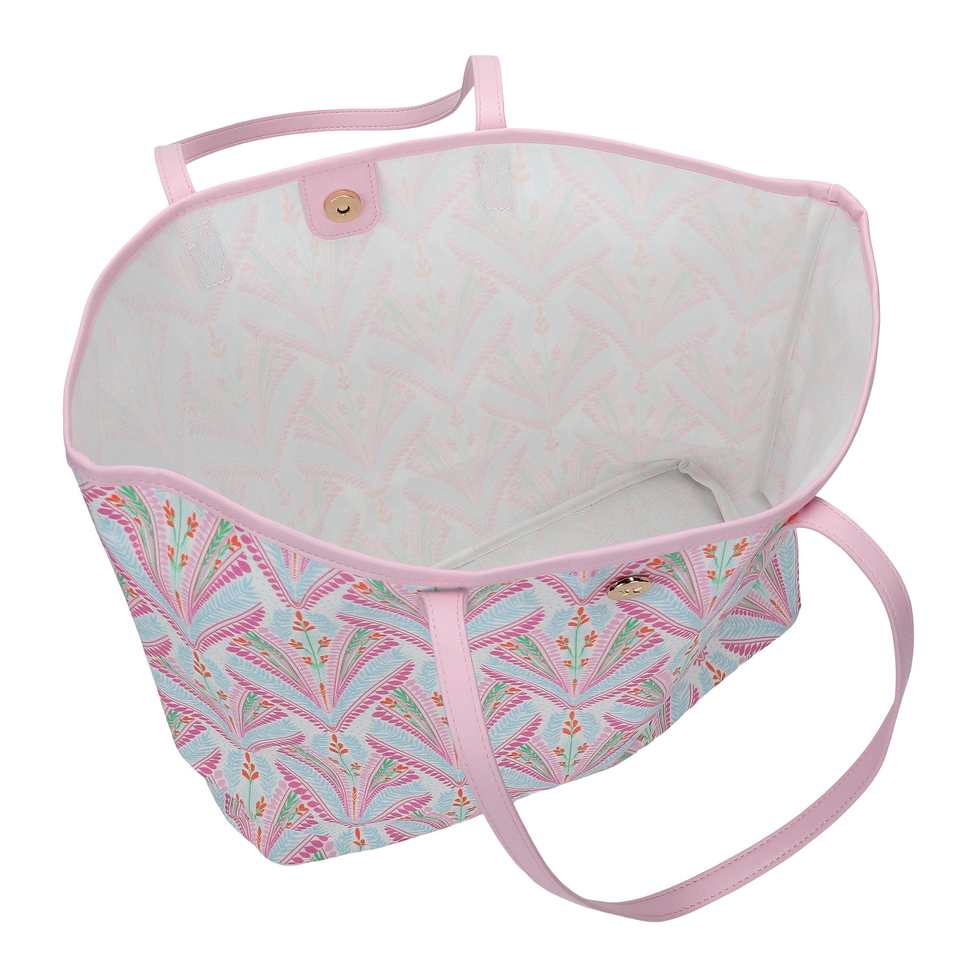 Petals & Plumes Oversized Tote Bag with Wallet