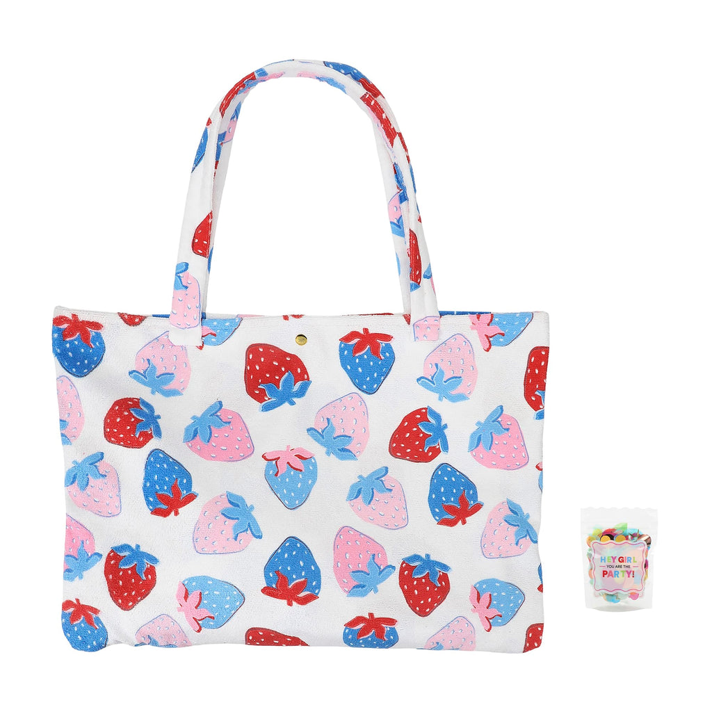 Red, White & Berry 2-in-1 Towel Tote Bag