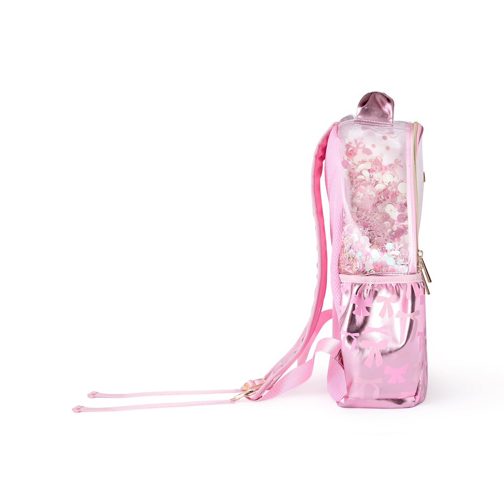 Pink Bow Confetti Backpack