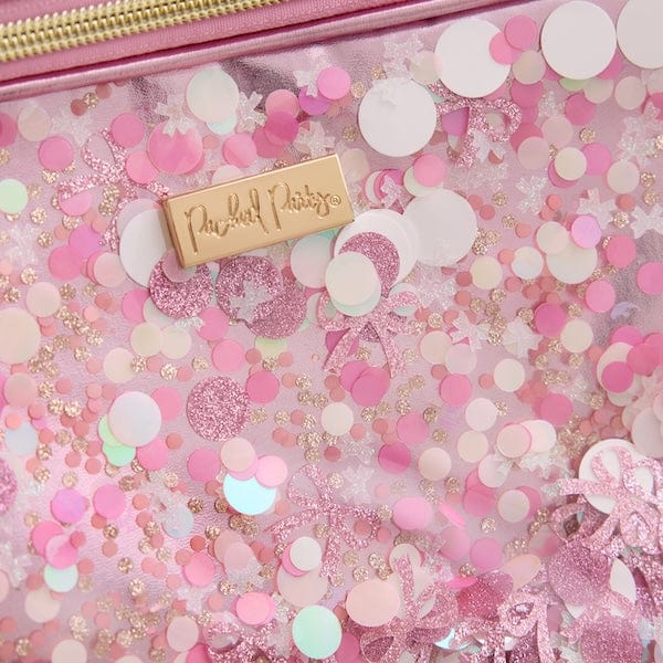 Pink Confetti Bows Backpack Bundle (Backpack, Lunchbox & Pouch)