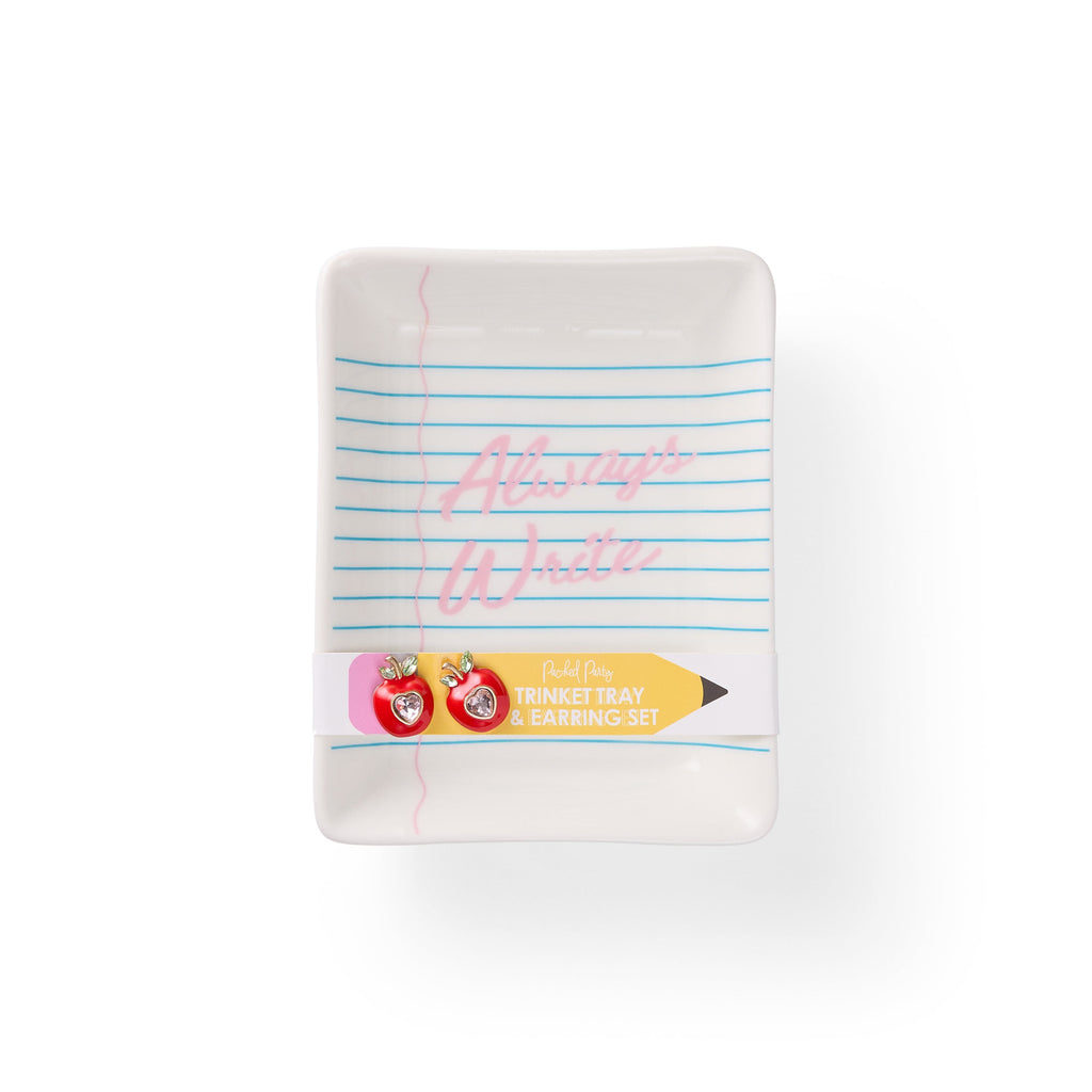 Always Write Trinket Tray and Earring Set