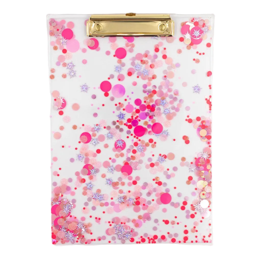 Pink Confetti Acrylic Clipboard