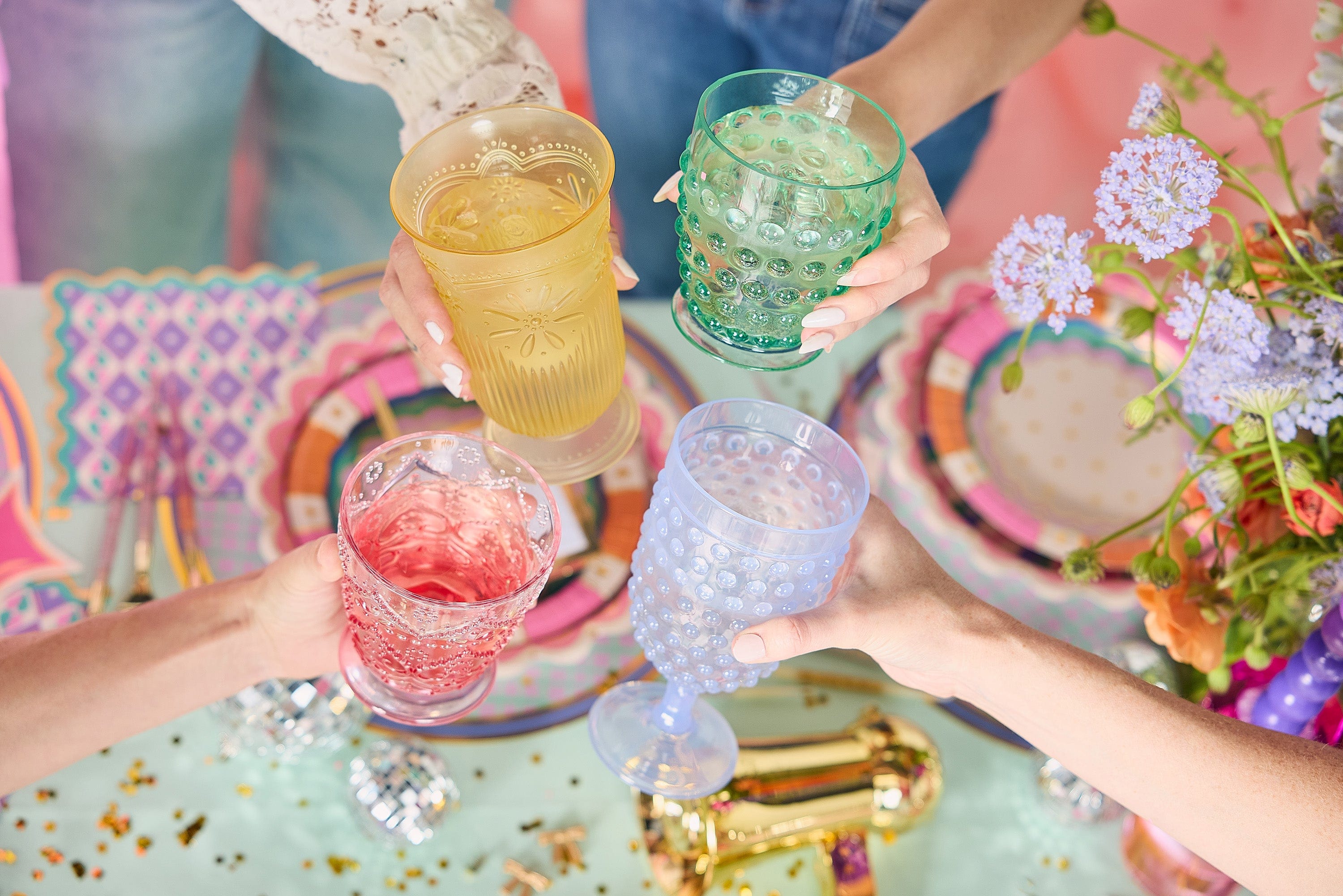 Vintage Vibes Pastel Reusable Cup Set